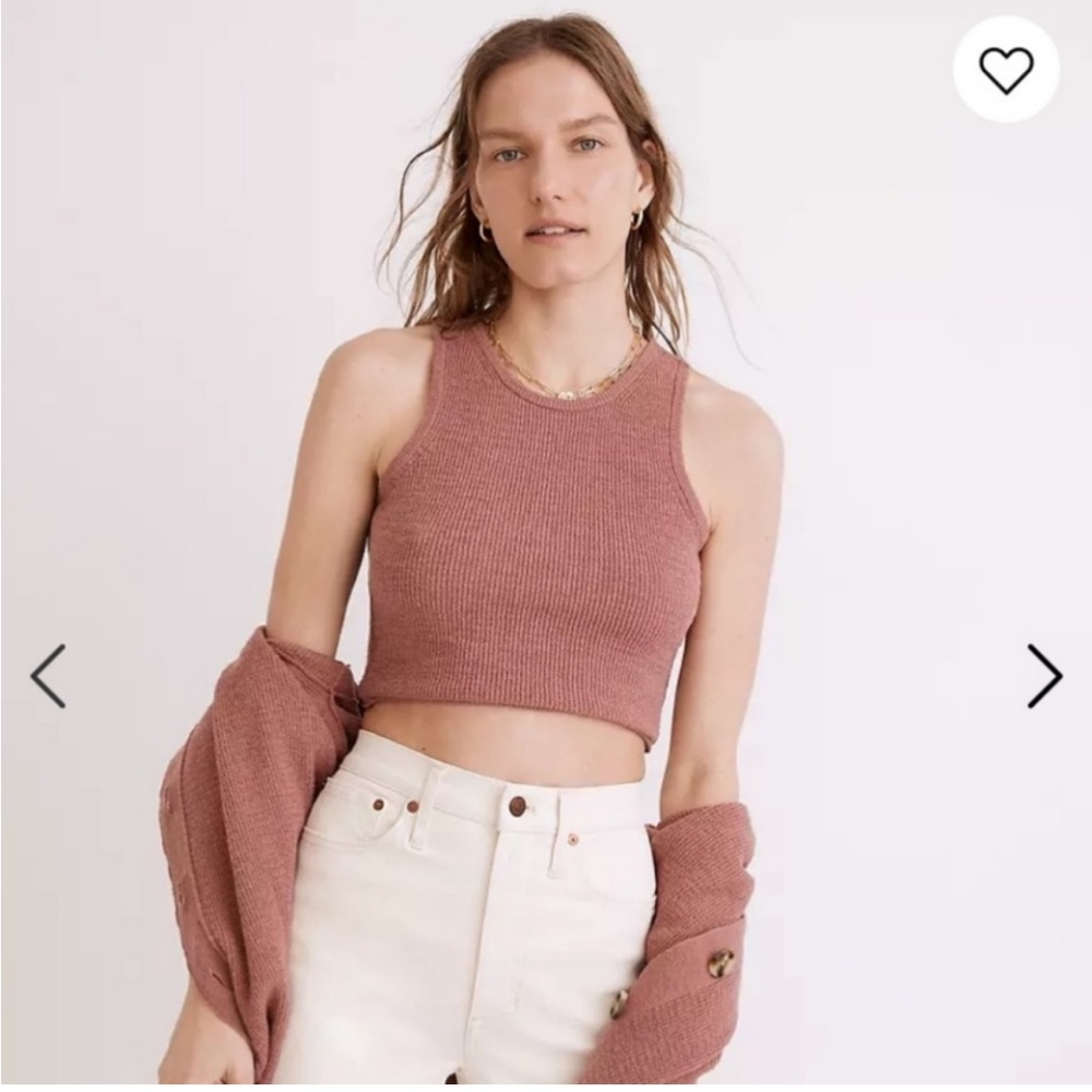 Madewell Birchmoor Cropped Sweater Tank small